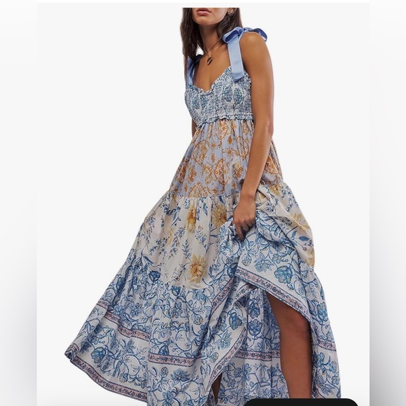 Yuemengxuan Dresses & Skirts - Women’s Flowy Smoked Maxi Summer Dress